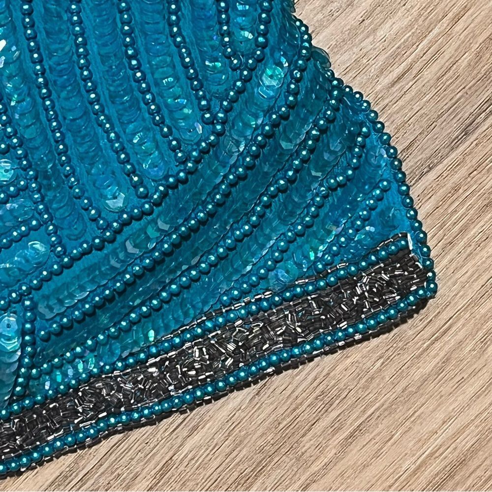 Vintage Talbots Joan Leslie sequins Silk Blouse size medium - Picture 6 of 12